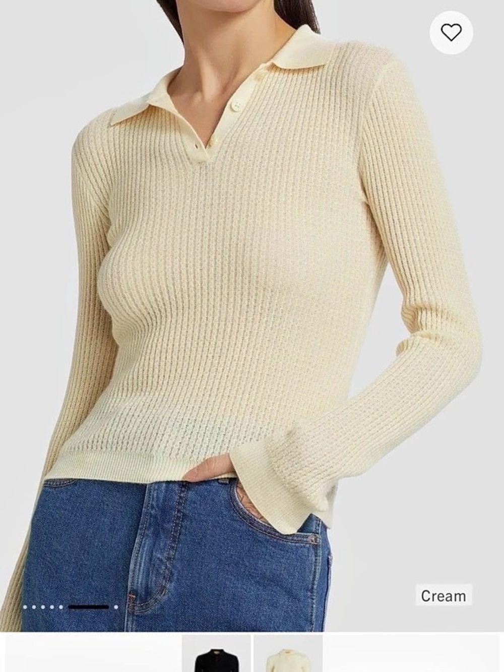 NWT Guest in Residence shrunken cashmere polo
